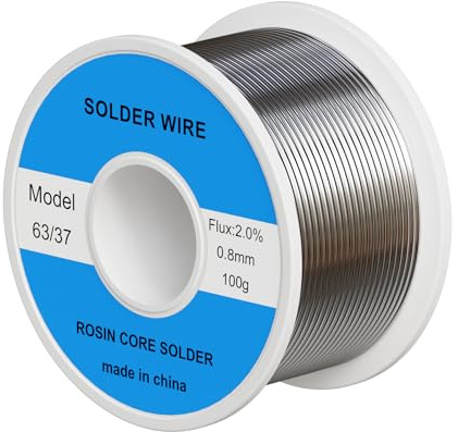 63/37 Tin Lead Rosin Core Solder Wire Ideal for Circuit Boards & Electrical Repairs