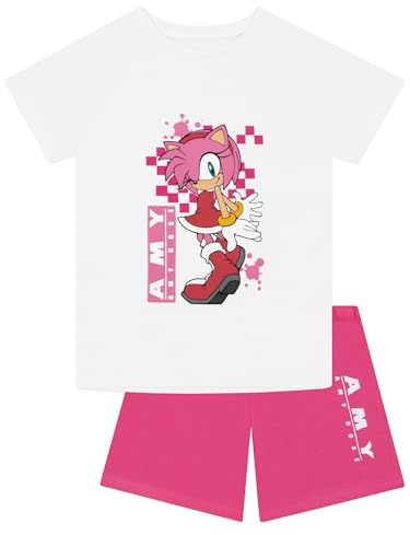 Sonic The Hedgehog Girls Pyjamas, Amy Short Pyjama Set, Girls Pjs For Summer, Pink 11-12 Years