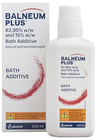 Balneum Plus Bath Additive - Bath Oil with Lauromacrogols & SOYA Oil for Intensive Hydration, Softening & Soothing of Itchy & Dry Skin, Relaxing Bath Soak for Women & Men, 500ml (Packing May Vary)
