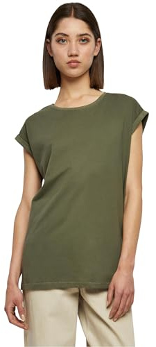 Manches Courtes Retroussées, Épaules Tombantes , Coupe Ample, 100% Coton Jersey, Doux et Confortable