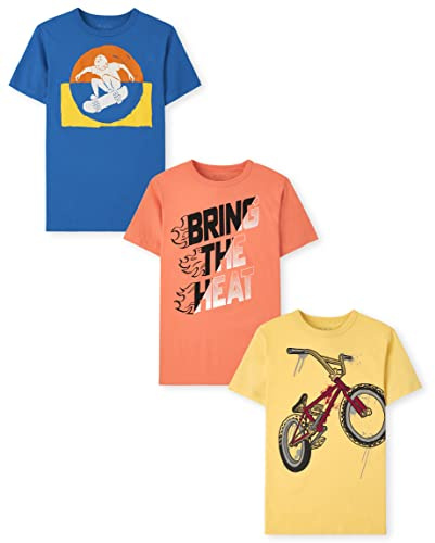 The Children's PlaceThe Children's Place Boys Short Sleeve Graphic T- Shirt 3-PackBicycle/Skateboard/Bring the HeatSmall (5/6)