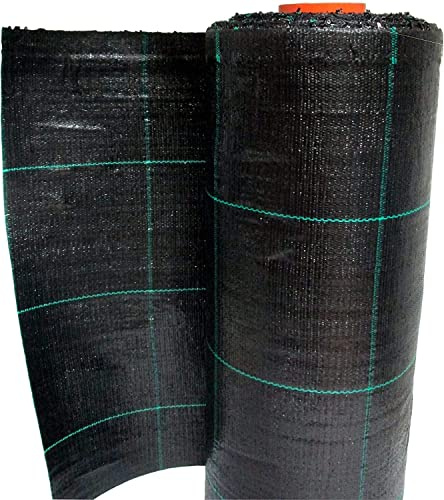 N.G. NICCOLAI - Telo PACCIAMATURA in Rotoli - Polipropilene - PERMEABILE - Varie Misure - Verde O Nero QUADRETTATO Verde - Anti Erbacce - ANTIALGA - Ecologico - CALPESTABILE (0,52X50 Metri, Nero)