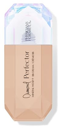Physicians Formula Mineral Wear Diamond Perfector BB Cream, Fondotinta Idratante Colorato con Estratti di Diamante e Vitamina E, Copertura Leggera, Effetto Finito Luminoso, Medium to Tan