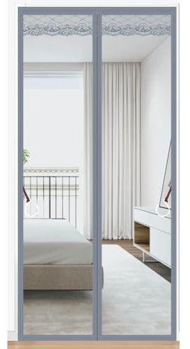 Vllcsla Magnetic Fly Screen Door, 80x200cm & 90x200cm, Anti Mosquito, Heavy Duty, Easy Install, Pets Friendly