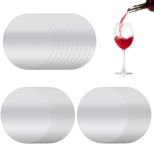 50 Pezzi Salvagoccia Vino, Versatore Vino, Salva Goccia Bottiglia di Vino Riutilizzabile, Wine Pourer Slice per Evitare Che Vino Rosso Goccioli Durante Versamento, per Festa Matrimonio Ristorante Casa