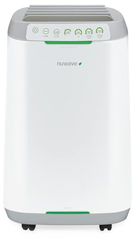 Nuwave OxyPure ZERO Smart Air Purifier, Large Area up to 186 CBM, Dual 4-Stage Air Filtration, Adjustable 30°, 60°, 90° Vents, Washable & Reusable Filters for ZERO Waste & ZERO Filter Replacements
