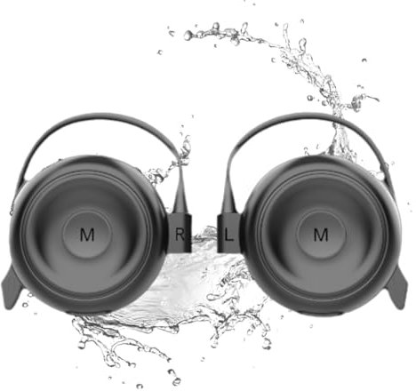 Mokeum Écouteurs sans fil Bluetooth 5.3, Casque Micro, Écouteurs Ouverts IPX5, Étanches, Suppression du Bruit, Course à Pied, Sport, Écouteurs Bluetooth Sans Fil (Noir)