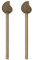 eMagTech 2 Stück Retro Bronze Verriegelungsstift Chinesischer Verriegelungsstift Im Blattstil Schrankschlüsselriegel Türriegel für Schubladentüren Kleiderschranktüren Schuhschränke (11 mm)