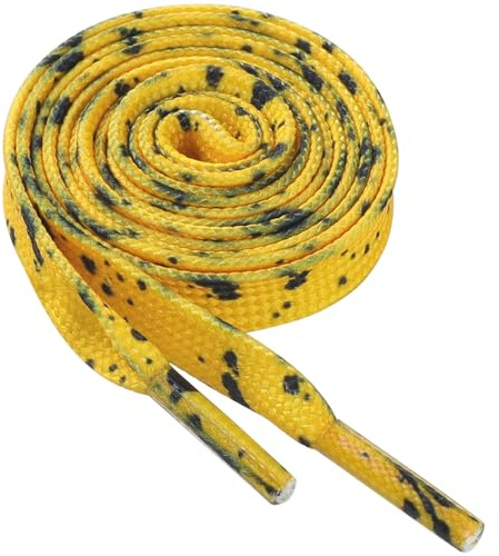 Elerevyo Unisex Flat Splatter Painted Shoelaces for Sneakers 2 Pairs