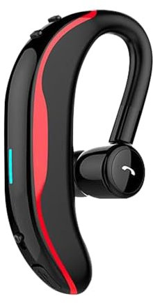 Sungive Auricular inalámbrico Bluetooth 5.4 Mono/Independiente (L/D),200h en Espera,ENC,HiFi,IPX4, rotación de 180°,Ultra Ligero de 12g,Compatible con iOS/Android/iPad.Diseño con Clip.(Rojo)