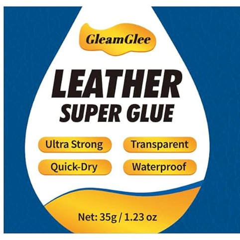 Leather Glue 35g - Clear, Waterproof Adhesive for Leather Repair on Shoes, Sofas, Furniture, Car Seats, Bags & More – Ultra Strong, Fast-Drying Glue for Purses & Upholstery