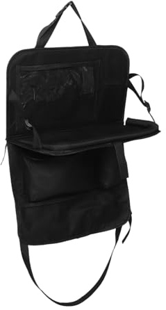 Parliky Organizador de Asiento Trasero para Coche de Tela Oxford Bolsa Plegable con Múltiples Bolsillos para Almacenamiento y Soporte de Bebidas Accesorio Práctico para el Interior