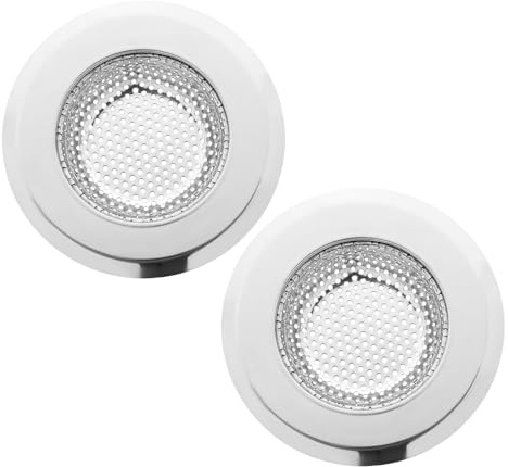 Angoily 2 pièces Filtre Évier Inoxydable Attrape-cheveux pour Lavabo et Bouchon Anti-bouchage Récupération Cheveux pour Cuisine et Salle de Bain Drainage Rapide et Facile à Nettoyer
