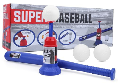 LIYJTK Juego de pelota de béisbol de juguete, lanzador de béisbol semiautomático, juego de bate, juego divertido al aire libre, juguete para niños