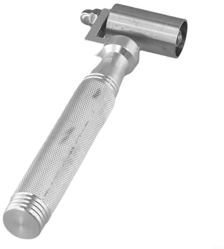 Rouleau de pression plat en acier inoxydable pour outil à main avec roulement, longueur du rouleau 34 mm et 40 mm, diamètre 24 mm, poignée 140 mm, argenté C (40 mm)