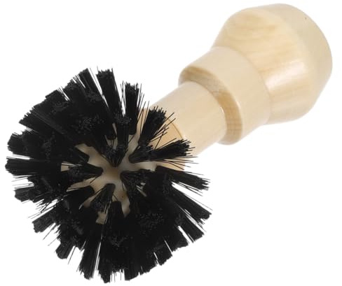 LIGIGWASH Brosse de Nettoyage pour Porte-Filtre Expresso 58 CM Grosse Brosse Ronde en Bois Poils Fins pour Café Moulu Outil Professionnel D’Entretien Machine à Café Nettoyage Précis et