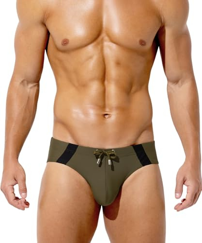 Arjen Kroos Slip de Bain Homme Cordon Réglable, Maillot de Bain Piscine | Slip de Natation Séchage Rapide Sexy Bikini Swim Briefs pour Plage Surf Vacances Sports Nautiques