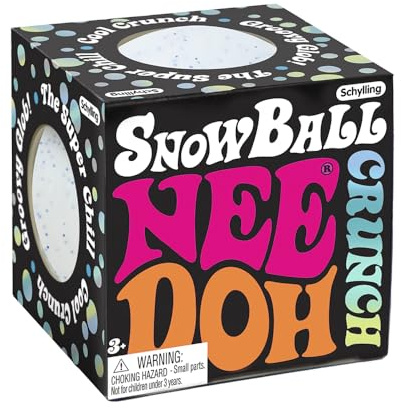 Schylling NeeDoh Schneeball Crunch - sensorisches Fidget-Spielzeug - befriedigendes schneeähnliches Crunch - Alter 3 bis Erwachsene (1 Stück)