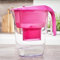 Nouveaux 2.7L Water filter jug for reduction of chlorine, limescale and other impurities, fit for fridge, includes1 X 90-day filter cartridge, NSA certified, BPA free – Pink