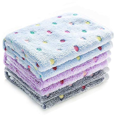 luciphia 3 Piezas de Paquete Mantas para Perros Gatos Mascotas Paños Estampados y Suaves Círculo Multicolor Small (60 * 40cm)