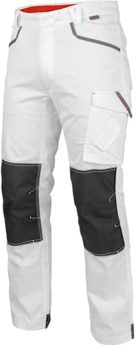 WÜRTH MODYF Bundhose Stretch X - professionelle Arbeitshose für Herren - Bundhose mit Reißverschluss - in der Größe 46 in Weiss