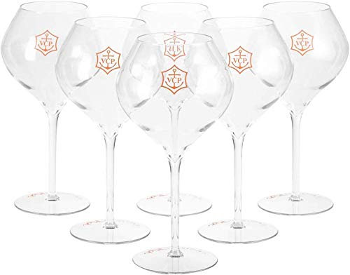Veuve Clicquot Rich Lot de 6 verres à champagne en acrylique avec logo VCP
