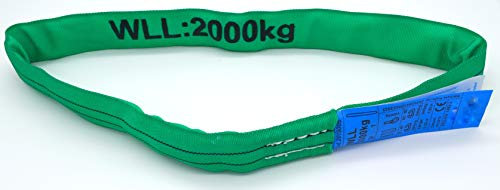 Rundschlingen 2t 2000 kg Umfang Hebebänder Hebeschlingen ENorm1492-2 grün (2000 kg/ 1 m Umfang)