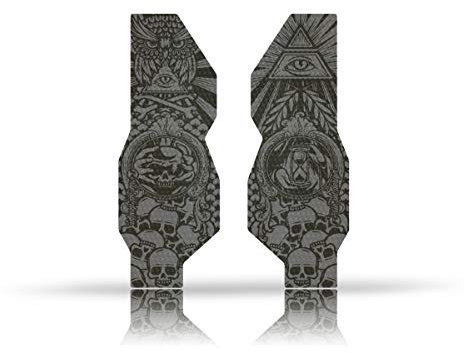 Riesel Design® - „Fork:Tape 3000“ Gabelschutz Fahrrad - Stylische Fahrrad Schutzfolie 2 selbstklebenden Shapes/MTB Gabelschutz für Feder- & Starrgabeln - Illuminati