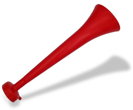 FUN FAN LINE - 3er-Pack Vuvuzelas aus Widerstandsfähigem Kunststoff | Animationstrompeten für Fußball, Sportveranstaltungen und Partys | Hupe Extremer Lärm 120 DB | Partyzubehör für Fans (Rot)