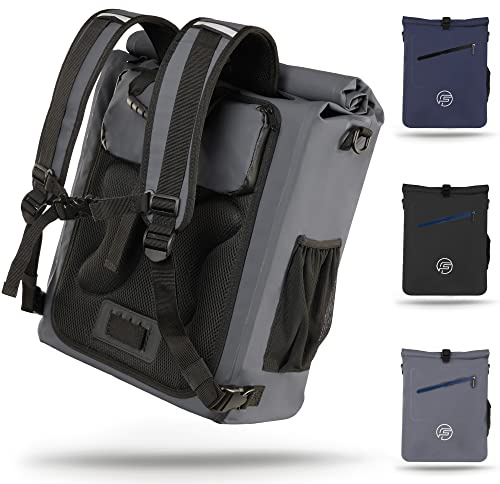 Forrider 3in1 Fahrradtasche für Gepäckträger mit Rucksack Wasserdicht 27L I Gepäckträgertasche Reflektierend I Fahrradtasche Rucksack | Fahrradrucksack für Gepäckträger mit Laptopfach (grau)