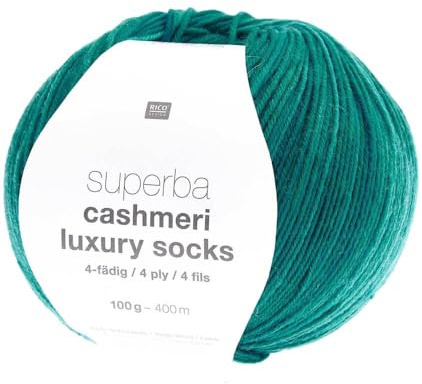 Ovillo de lana para calcetines Superba Cashmeri Luxury Socks de 4 hilos – 100 gr – Rico Design