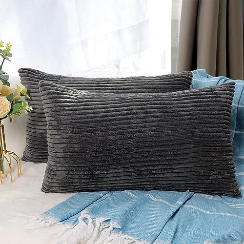 CALIYO Kissenhülle Kord Uni 2er Set, Kissenbezug 40x60 Kissenbezüge für Zierkissen Dekokissen Sofakissen Couchkissen in vielen Farben.