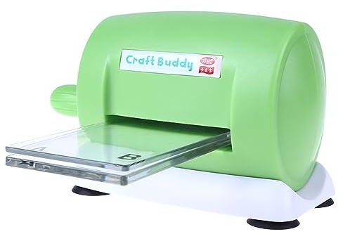 Briartw Macchina fustellata per artigianato, mini fustellatrice e 1 paio di piccoli cuscinetti da taglio, per fustellatrice, goffratrice manuale per bambini e adulti, verde