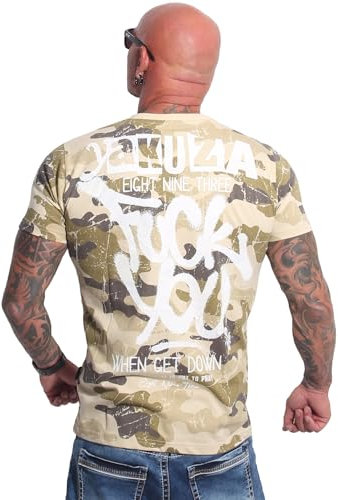 Yakuza Herren FU T-Shirt, Camouflage, 3XL