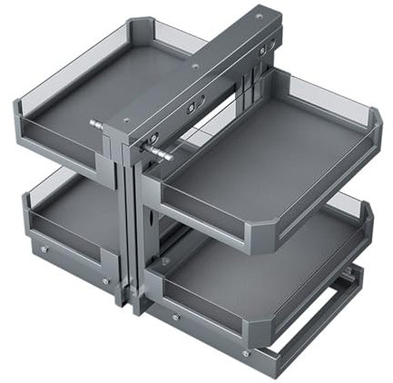 Eckschrank mit Auszug, ausziehbarer Schrank-Organizer, ausziehbarer Schrank-Organizer mit verschiebbarer Aufbewahrungsschublade für Zuhause, Küche, Bad 900frame