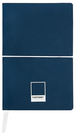 PANTONE™ Urban - Notizbuch 13x20 für Back to School mit 192 Linierte Seiten, Soft Touch und Elastischer Flexibler Einband, Kalender + Lesezeichen und Innentasche für Schreibwaren und Briefpapier