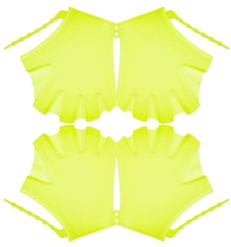 BESPORTBLE 4stücke Teiliges Schwimmhandpaddel Strapazierfähigem Silikon Wasserabweisend Als Schutz Trainingshilfe Für Junge Mädchen Und Anfänger Beim Tauchen Und Schwimmtraining Fluoreszieren