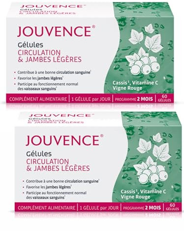 JOUVENCE circulation & jambes légères 60 gélules - Lot de 2 Boites (2)