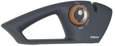 Professional 5 Stage in 1 Manual Knife Sharpener Design by UK with Non-Slip Base & Ergonomic Handle Sharpening for Most Kitchen Chefs/Serrated/Bread/Pocket/Hunting Knives, Scissors