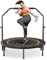 MERACH Mini Trampolin - 102cm/122cm Fitness Trampolin Faltbar, Maximale Belastung 150 KG, Trampoline für Bewegungstraining Leise