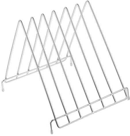 KICHOUSE 1 Pieza portacuchillos de acero inoxidable estantes para platos para encimera de cocina junta drenar el cortar montado soporte de tablero de corte estante de drenaje simple Plata