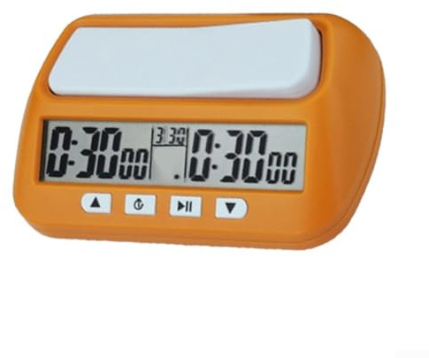 Digitale Schachuhr, Timer, Brettspiel-Zähler mit großen Tasten, 3-in-1 Mehrzweck-Wettbewerbs-Timer mit Bonusverzögerungsmodus für Turnierspielspieler (B)