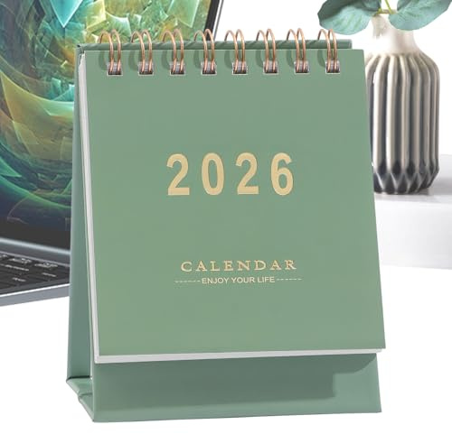 Petit Agenda de Bureau 2025-2026 | Calendrier De Bureau Sur Pied - Organisation Quotidienne pour Tâches Rendez-vous Maison École Table de Chevet