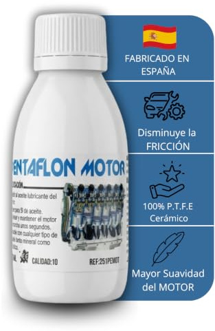 Aditivo Cerámico Antifricción para Aceite Motor Diesel y Gasolina - 100% P.T.F.E Cerámico - Mayor Suavidad, Menor Fricción, Menor Consumo - Aumenta la vida útil del motor - Mejora el Arranque en Frío