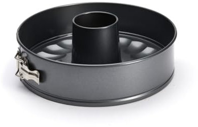 De Buyer Acciaio Antiaderente Stampo Savarin con Base Removibile, diam 26 cm, 4766.26, Inossidabile, Nero