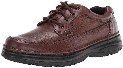 Nunn Bush mens Cameron Moc Toe With Comfort Gel Footbed Oxford, Brown, 10.5 Wide US