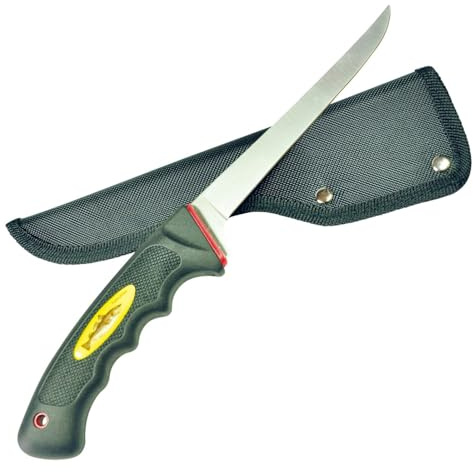 Dieter Eisele Filetiermesser mit 16cm Klinge, Angelmesser, Messer zum Filetieren von Dorsch & Heilbutt Filetiermesser Meeresangeln