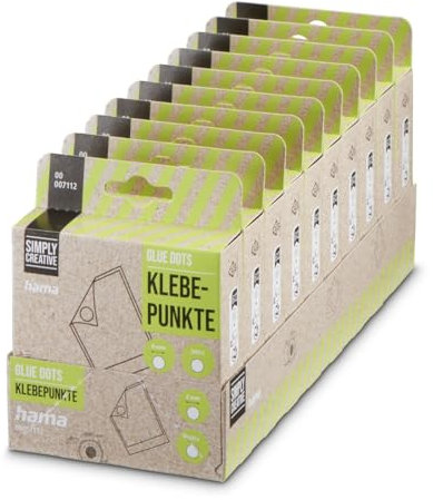 Hama Klebepunkte (300 Fotokleber, doppelseitig selbstklebend, Klebepads rund, ø 6 mm), transparent