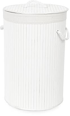 Compactor JENNY XL Cesto Portabiancheria BAMBOO 40x60 cm Bianco
