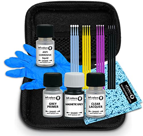 SD COLORS TOUCH UP PAINT KIT CARE MAGNETIC GREY compatible with FORD Small Edition Set
